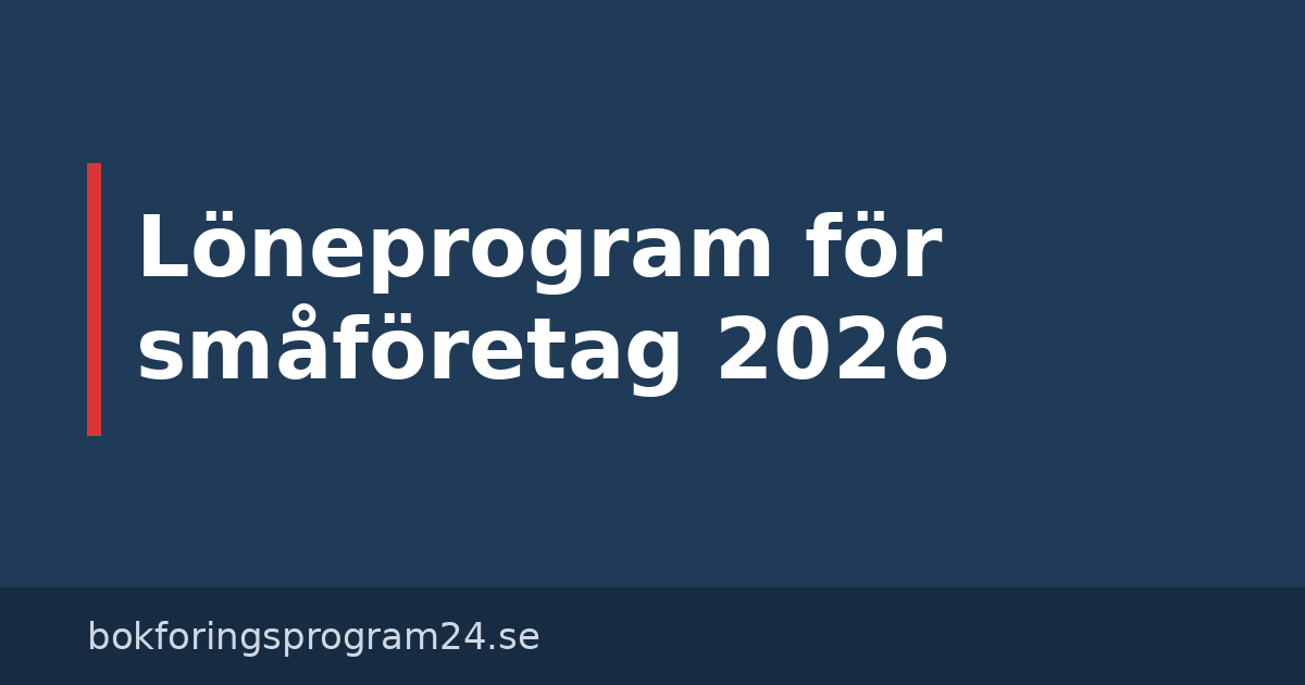 Löneprogram för småföretag 2026 – jämförelse